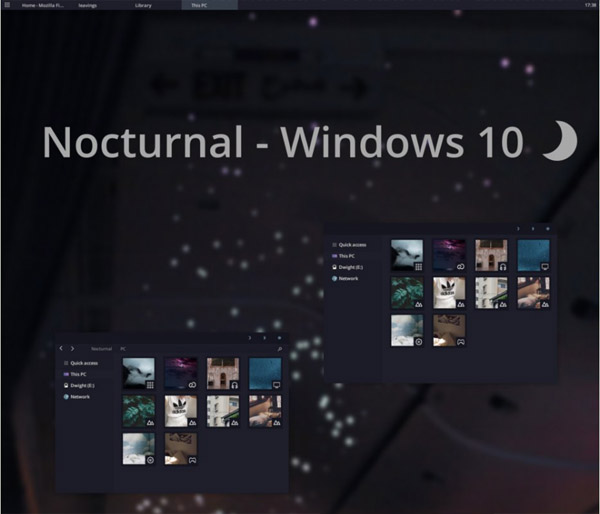 Nocturnal W10 for windows 10 desktop themes