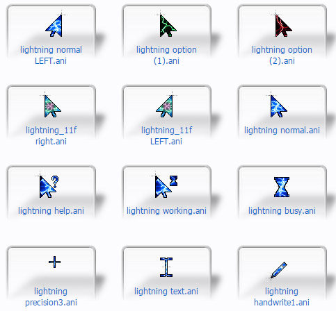 Lightning Plasma Mouse Cursors