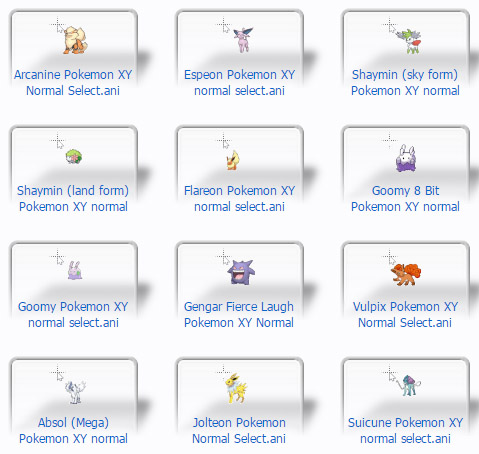 Cute Pokémon for windows mouse cursors