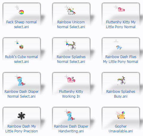 Cute Rainbow for windows mouse cursors