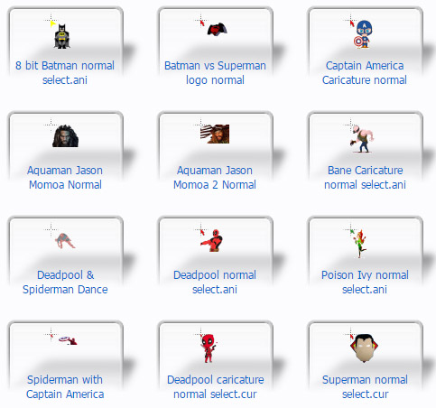 Superheroes & Supervillians Mouse Cursors