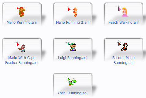 Mario Running Mouse Cursors
