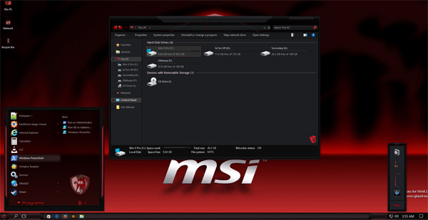 MSI Gaming RS3-RS2 for windows 10 themes