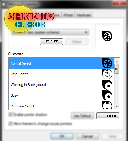 Arrowball set for mouse cursors
