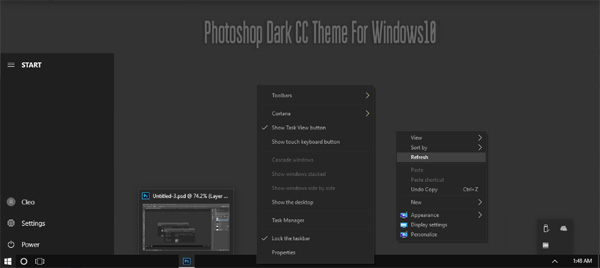 Photoshop Dark CC ThemeWin10 Fall Creators