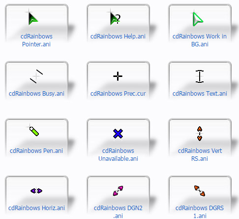 free cdRainbows Mouse Cursors