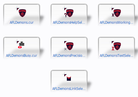 free Melbourne Demons AFL Cursors