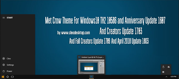 Met Crow Theme Win10 April 2018 Update