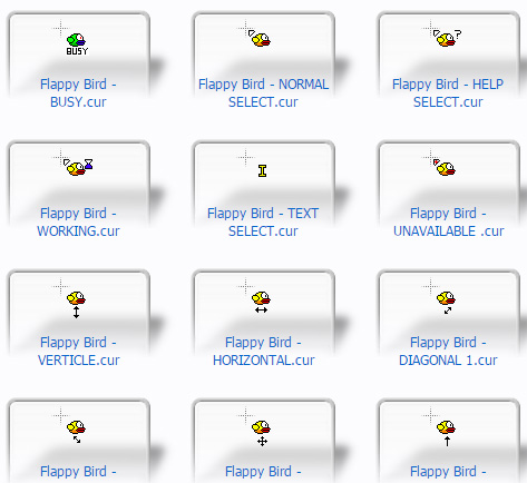 Flappy Bird Pack Mouse Cursors