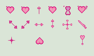 Red Hearts mouse cursors