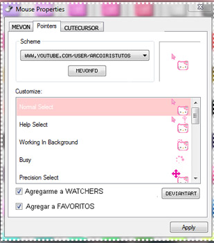 Hello kitty 2018 mouse cursors