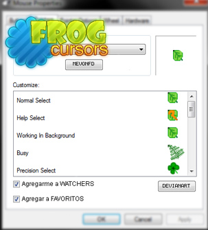 FROG mouse cursors free download