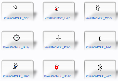 Pixelated Mario Gant Mouse Cursors