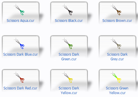 Scissors mouse cursors for windows 10 