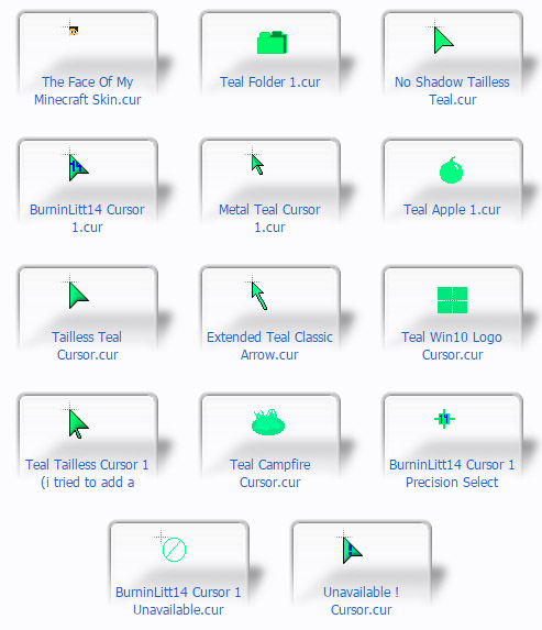 Green Mouse Cursors