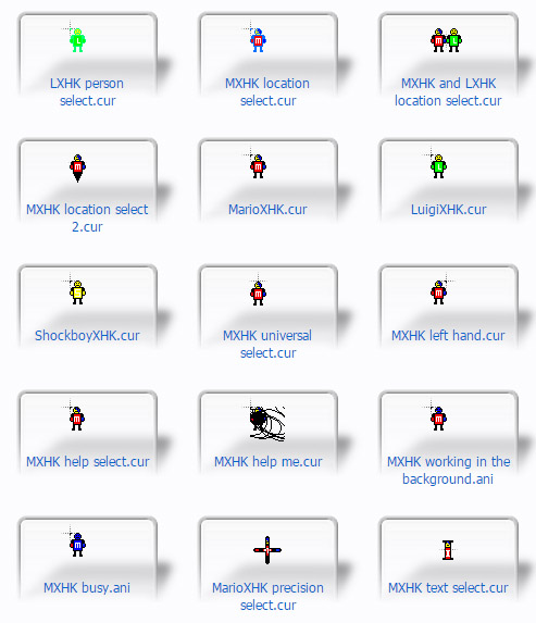 Cute gaming mouse cursors - MarioXHK share