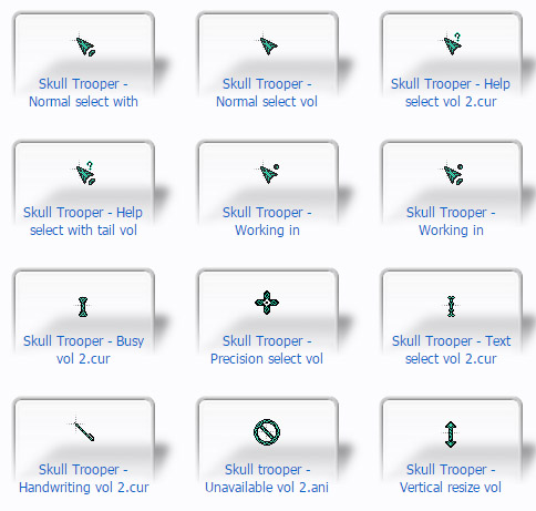 Skull Trooper game mouse cursors