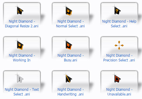 Night Diamond Mouse Cursors