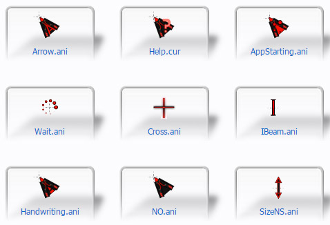 free Alienware Eclipse Red Cursors