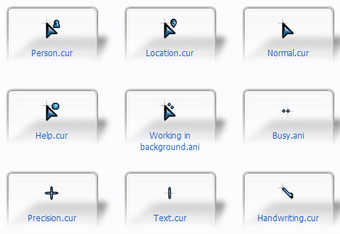 3D MB blue Mouse Cursors