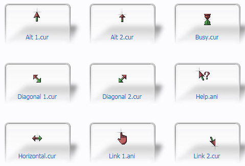 Red Green Mouse Cursors