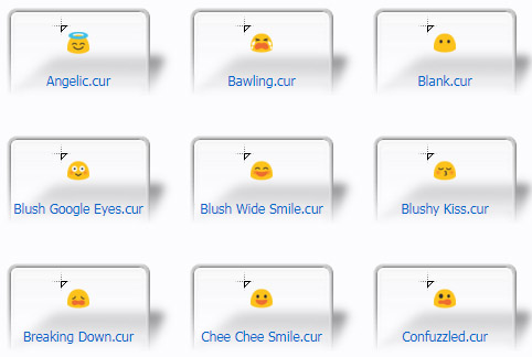 Cute Bubble Chee Faces Cursors