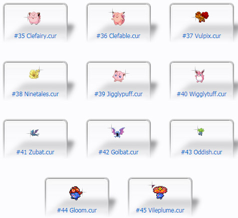 Pokemon #35-45 Cursors