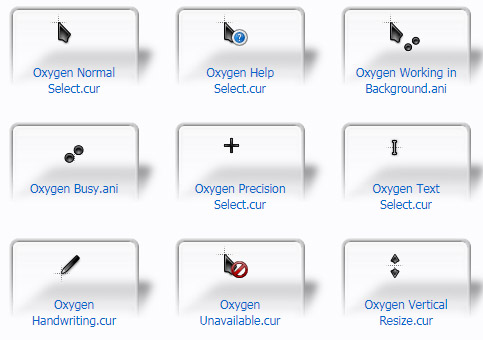 Dark Oxygen Mouse Cursors