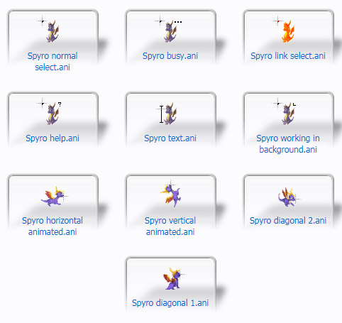 Spyro animated Cursors
