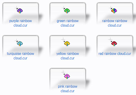 Rainbow Clouds Cursors