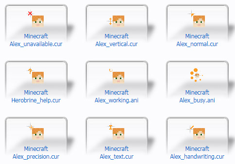 Minecraft Alex Cursors