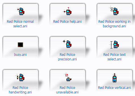 Red Police (Among Us) Cursors