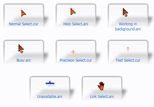 Red & Orange Gradient Cursors