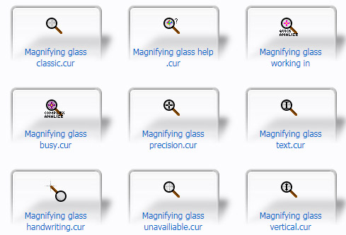 Magnifying glass Cursors