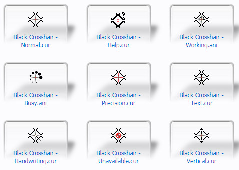 Black Crosshair Cursors