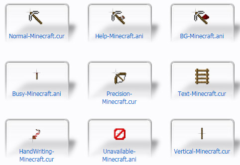 free Minecraft Mouse Cursors