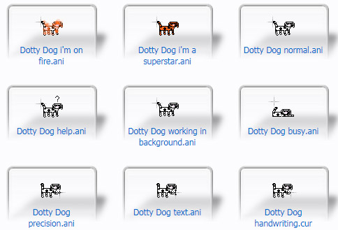 Dotty Cool Dog Cursors