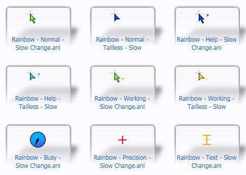 Rainbow Slow Animated Cursors