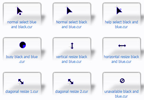 Black and Blue Cursors