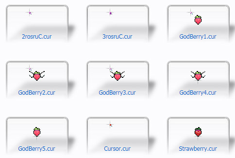 Celeste Strawberries Cursors