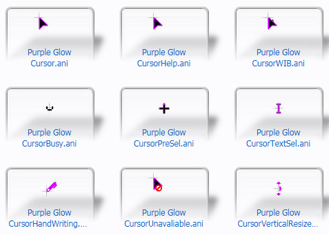 Purple Glowing Cursors