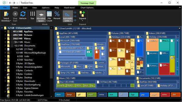TreeSize Free for windows program