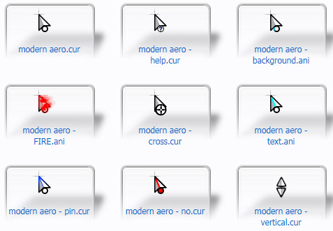 Aero moderno for Mouse Cursors