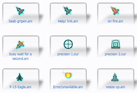 Saab gripen fighter jet Mouse Cursors