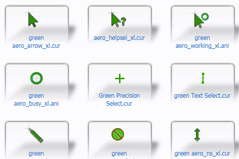 Green Aero Mouse Cursors