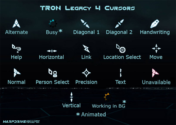 TRON Legacy 4 Mouse Cursors