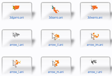 Windows XP On Fire Cursors