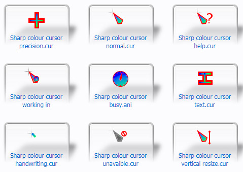 Sharp colour Cursors