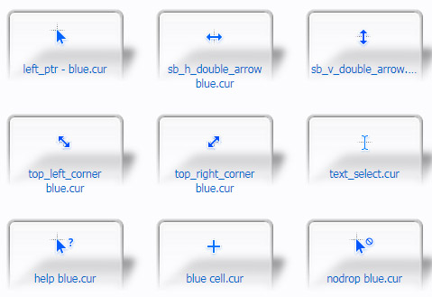 Chrome-OS Blue Mouse Cursors