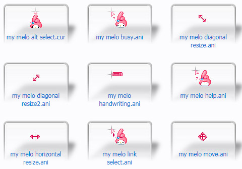 Sanrio my melody pink Cursors
